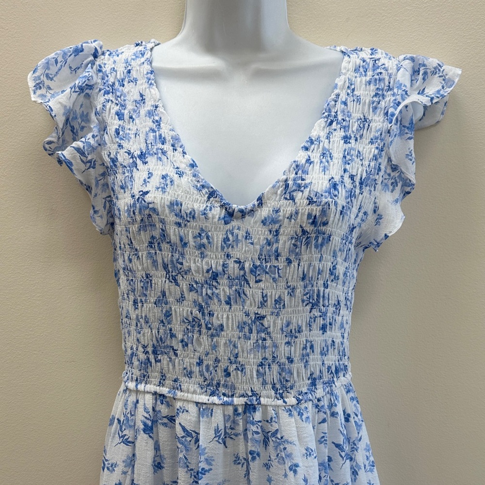 NWT Blue Floral Midi Dress - Picture 6 of 6